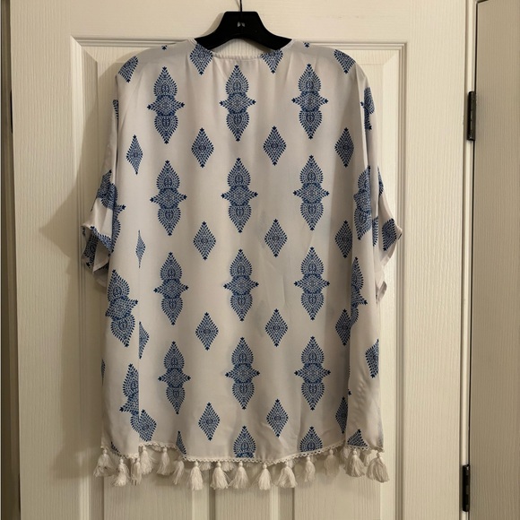 SHOW ME YOUR MUMU Tennessee Tassel Tunic in Baby Blue - Picture 7 of 10